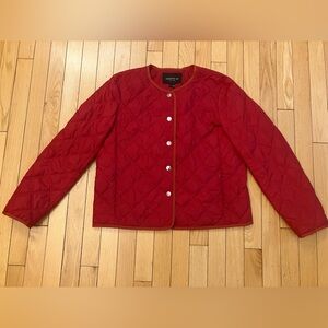 Lafayette 148 New York Red Quilted Jacket NWOT